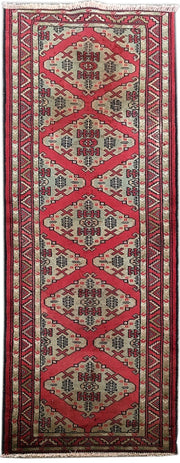 3' x 4' Red Persian Turkeman Rug