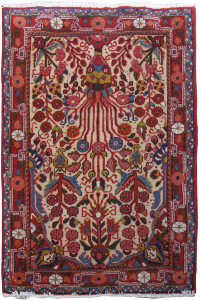 Red 2' x 3' Persian Jozan Rug