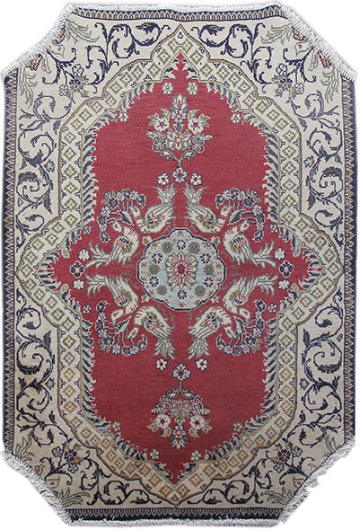 2' x 3' Red Persian Shahreza Rug