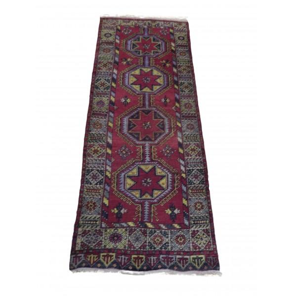 5' x 13' Greenish Beige Semi Antique Russian Kazak Rug