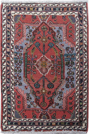 2' x 3' Fire Orange Persian Hamadan Rug