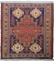 3' x 3' Orange Persian Yalameh Rug