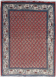 2' x 3' Orange Persian Hamadan Rug