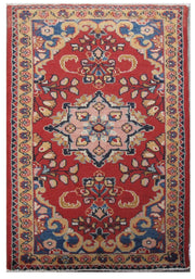 2' x 4' Red Persian Hamadan Rug