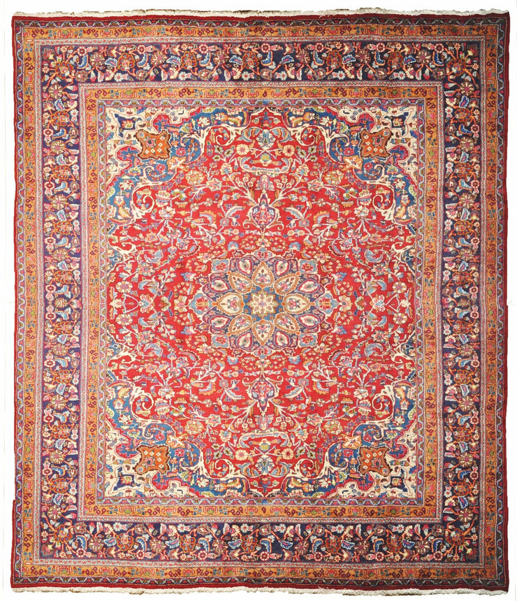 10' x 13' Red Semi Antique Persian Shheik Safi Rug